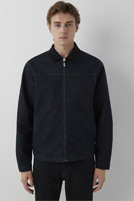 Erkek Larry Denim Ceket 0110719-A3960 Lacivert  - 4