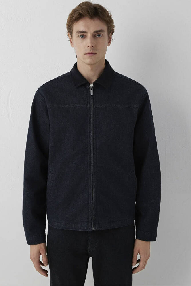 Erkek Larry Denim Ceket 0110719-A3960 Lacivert  - 4