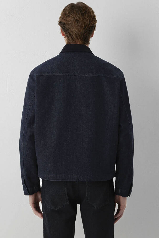 Erkek Larry Denim Ceket 0110719-A3960 Lacivert  - 6