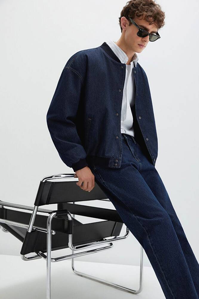 Erkek Leroy Street Denim Ceket 0110718-90840 Mavi 