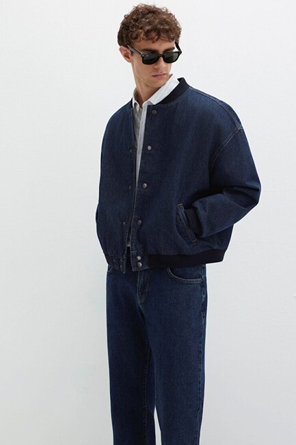 Erkek Leroy Street Denim Ceket 0110718-90840 Mavi (2)