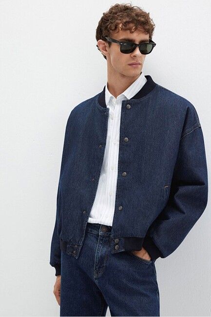 Erkek Leroy Street Denim Ceket 0110718-90840 Mavi (3)