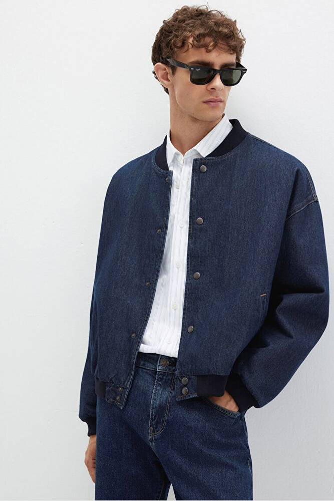 Erkek Leroy Street Denim Ceket 0110718-90840 Mavi 