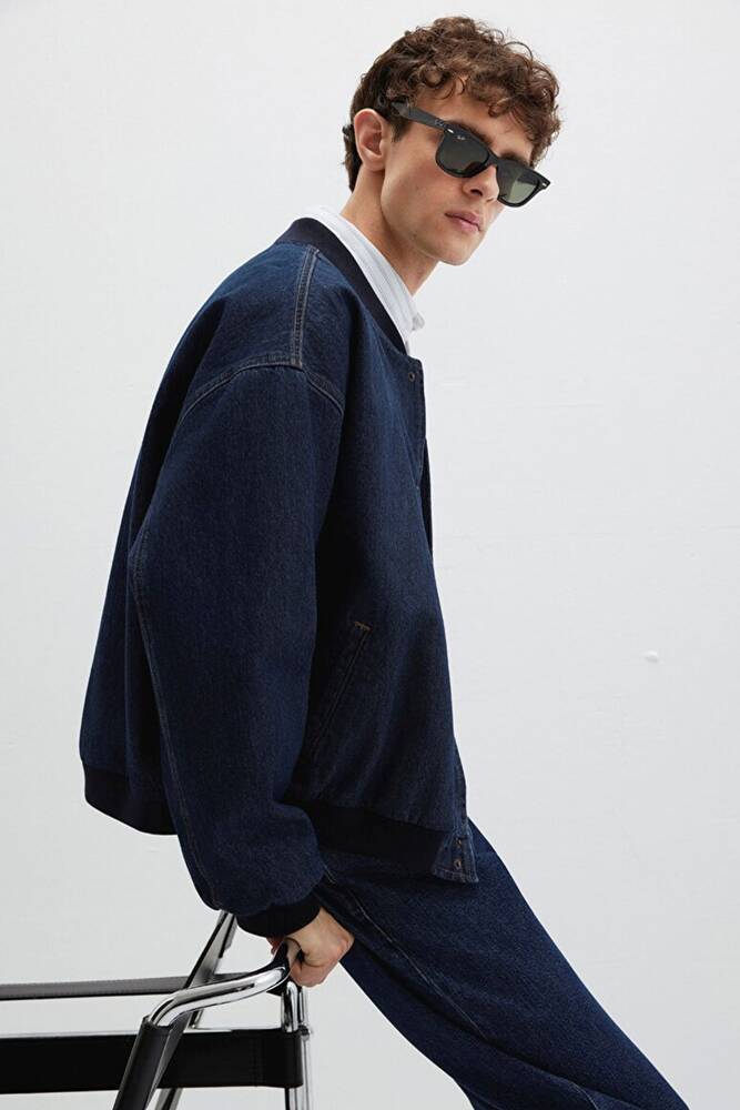 Erkek Leroy Street Denim Ceket 0110718-90840 Mavi 