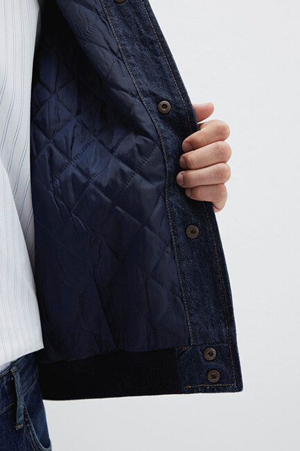 Erkek Leroy Street Denim Ceket 0110718-90840 Mavi - Thumbnail