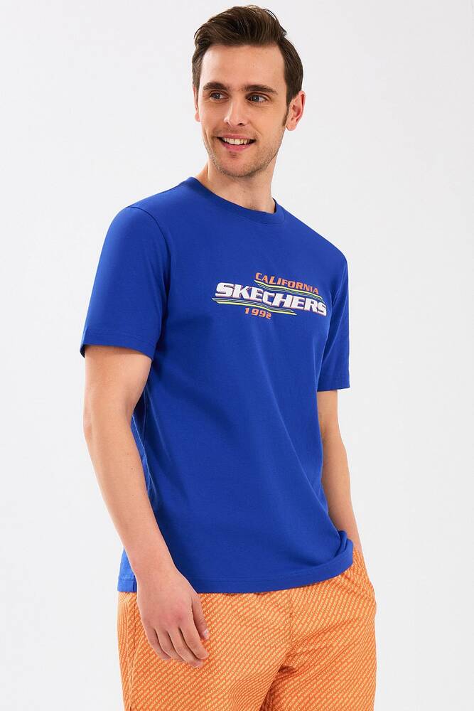 Erkek Lightweight Graphic Tişört S2510160-403 Mavi 