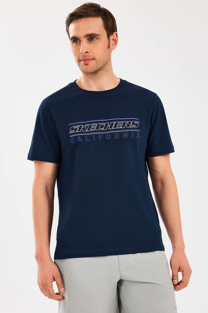 Erkek Lightweight Graphic Tişört S2510172-410 Lacivert 