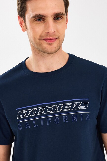 Erkek Lightweight Graphic Tişört S2510172-410 Lacivert (3)