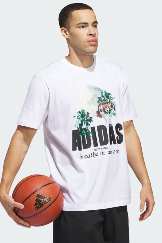 Erkek Lil Stripe Q2 Tişört IN6374 Beyaz 