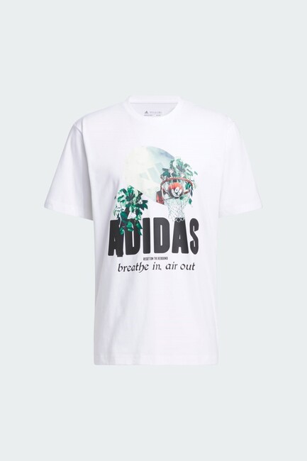 Erkek Lil Stripe Q2 Tişört IN6374 Beyaz - Thumbnail