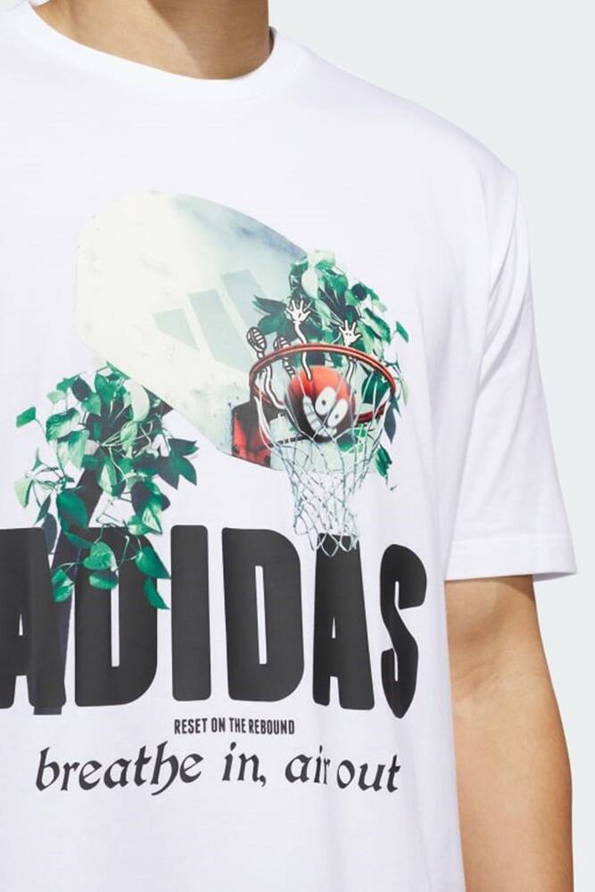 Erkek Lil Stripe Q2 Tişört IN6374 Beyaz 