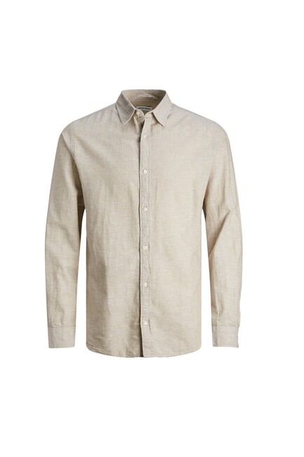 Erkek Lınen Blend Gömlek 12248579 Bej (1)