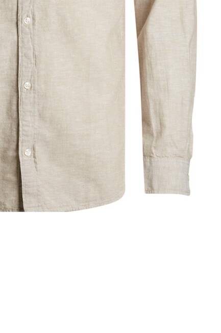 Erkek Lınen Blend Gömlek 12248579 Bej (3)