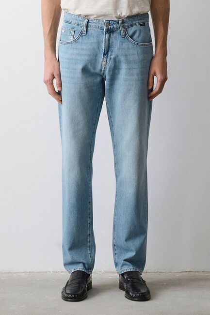 Erkek Lısbon Classic Jean Pantolon 0010039-A3270 Mavi - Thumbnail