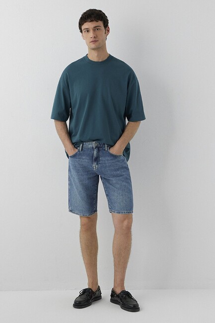 Erkek Lısbon Denim Şort 0421039-A3305 Mavi (1)