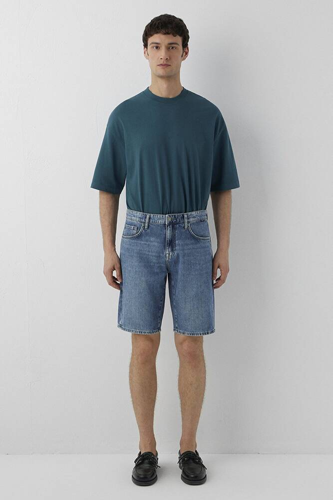 Erkek Lısbon Denim Şort 0421039-A3305 Mavi 