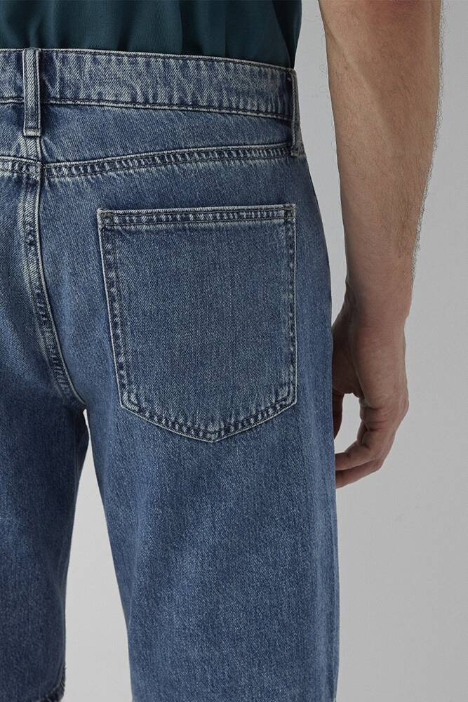 Erkek Lısbon Denim Şort 0421039-A3305 Mavi 
