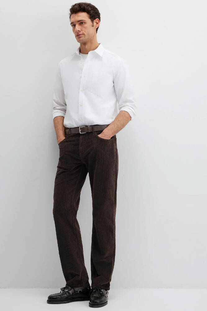 Erkek Lısbon Kadife Pantolon 0010039-91176 Kahve 