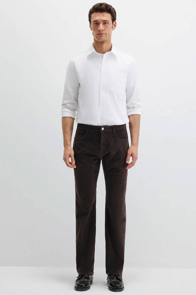 Erkek Lısbon Kadife Pantolon 0010039-91176 Kahve 