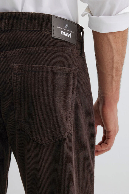 Erkek Lısbon Kadife Pantolon 0010039-91176 Kahve - Thumbnail