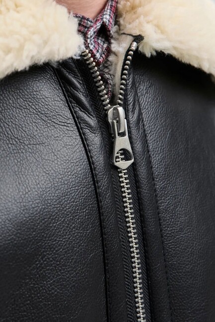 Erkek Lıverpoll Avıator Ceket 12282948 Siyah - Thumbnail