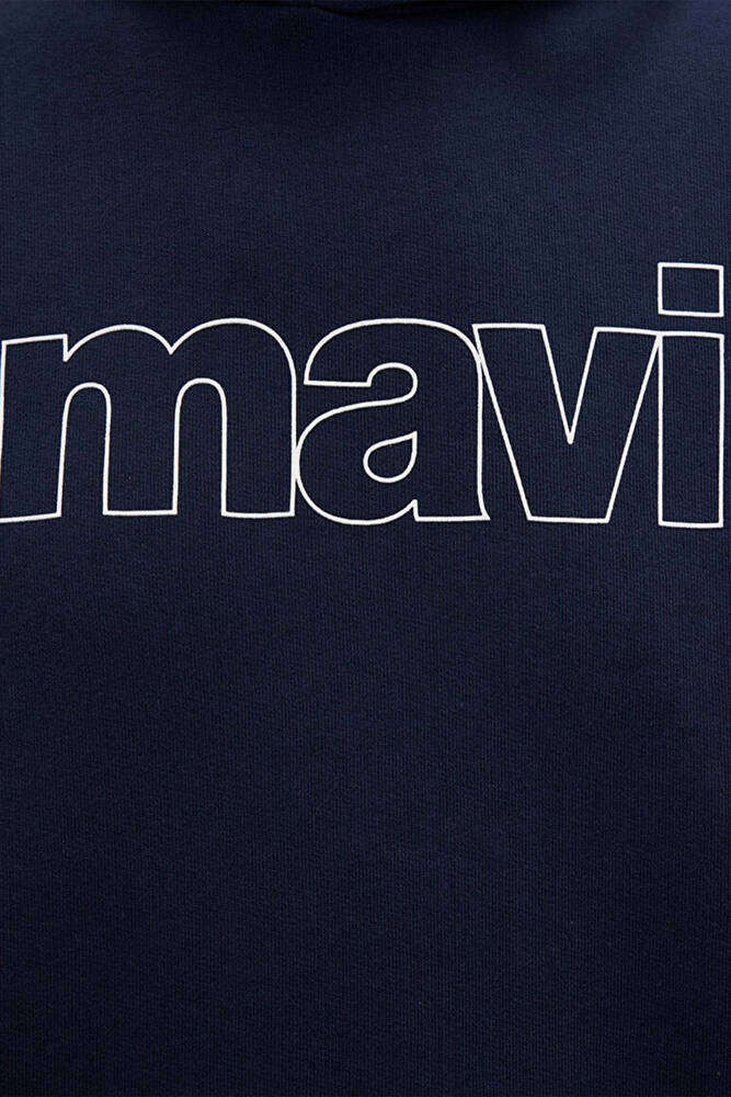 Erkek Logo Kapüşonlu Sweat 065606-28417 Lacivert 