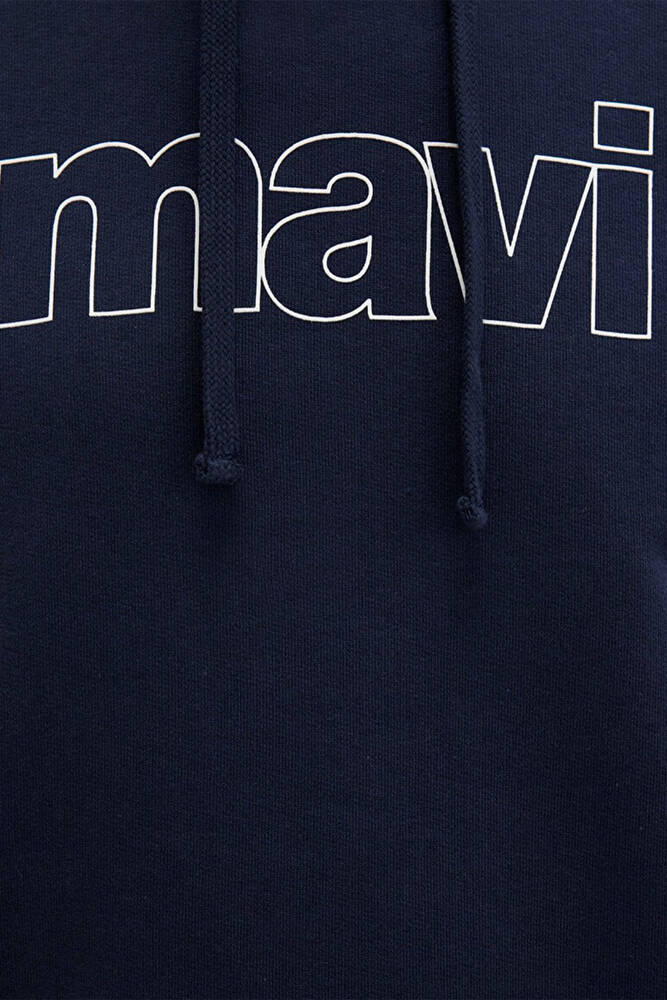 Erkek Logo Kapüşonlu Sweat 065606-28417 Lacivert 