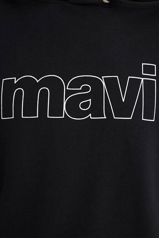 Erkek Logo Kapüşonlu Sweat 065606-900 Siyah 