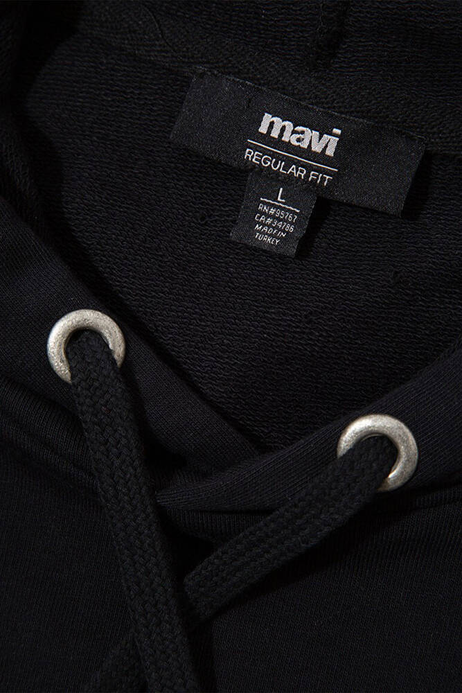 Erkek Logo Kapüşonlu Sweat 065606-900 Siyah 