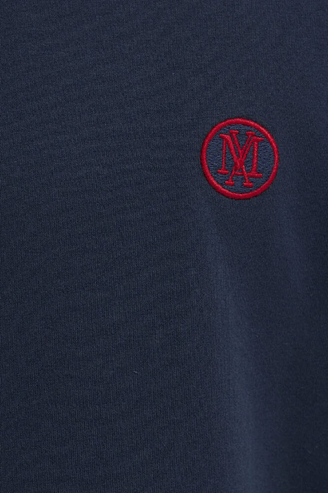 Erkek Logo Nakışlı Tişört 067074-33207 Lacivert 
