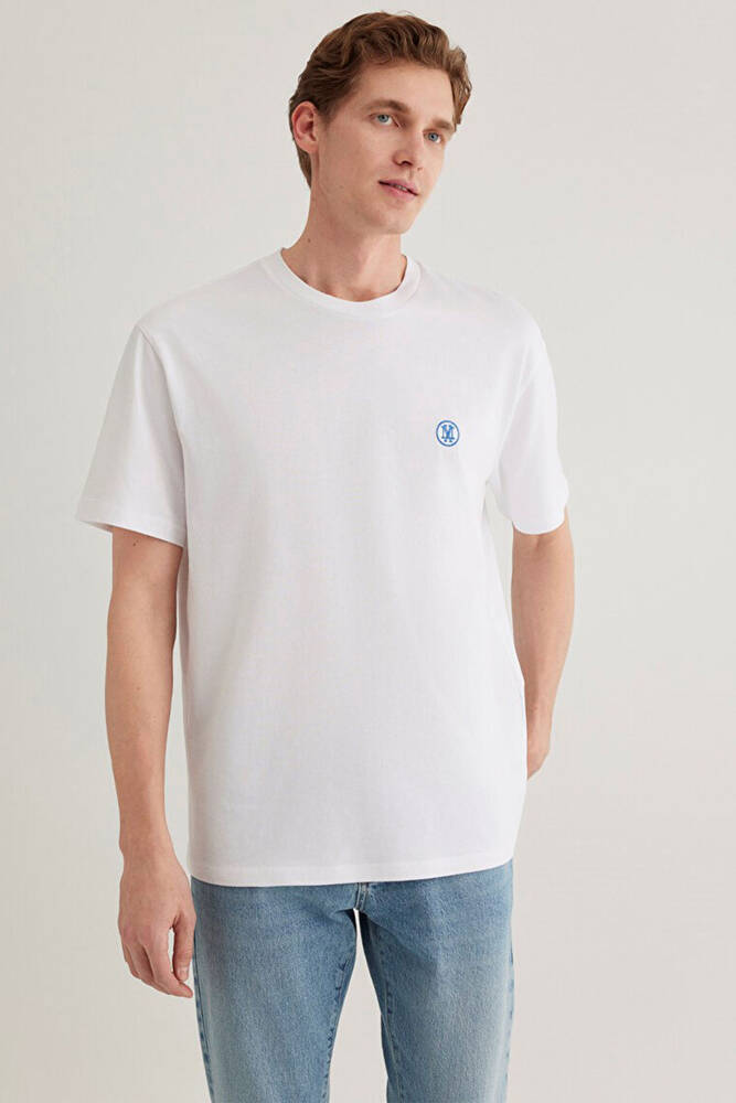 Erkek Logo Nakışlı Tişört 067074-620 Beyaz 