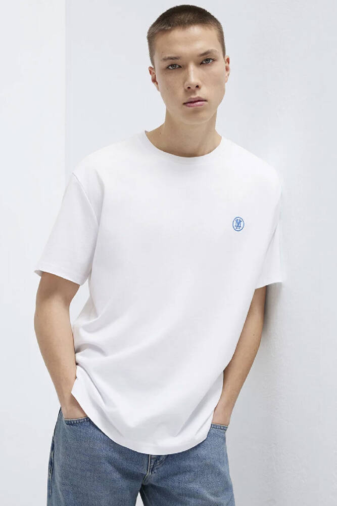 Erkek Logo Nakışlı Tişört 067074-620 Beyaz 