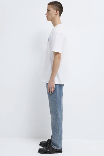 Erkek Logo Nakışlı Tişört 067074-620 Beyaz - Thumbnail