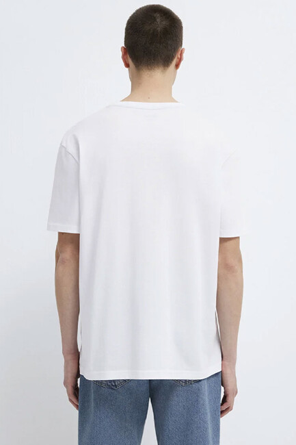 Erkek Logo Nakışlı Tişört 067074-620 Beyaz - Thumbnail