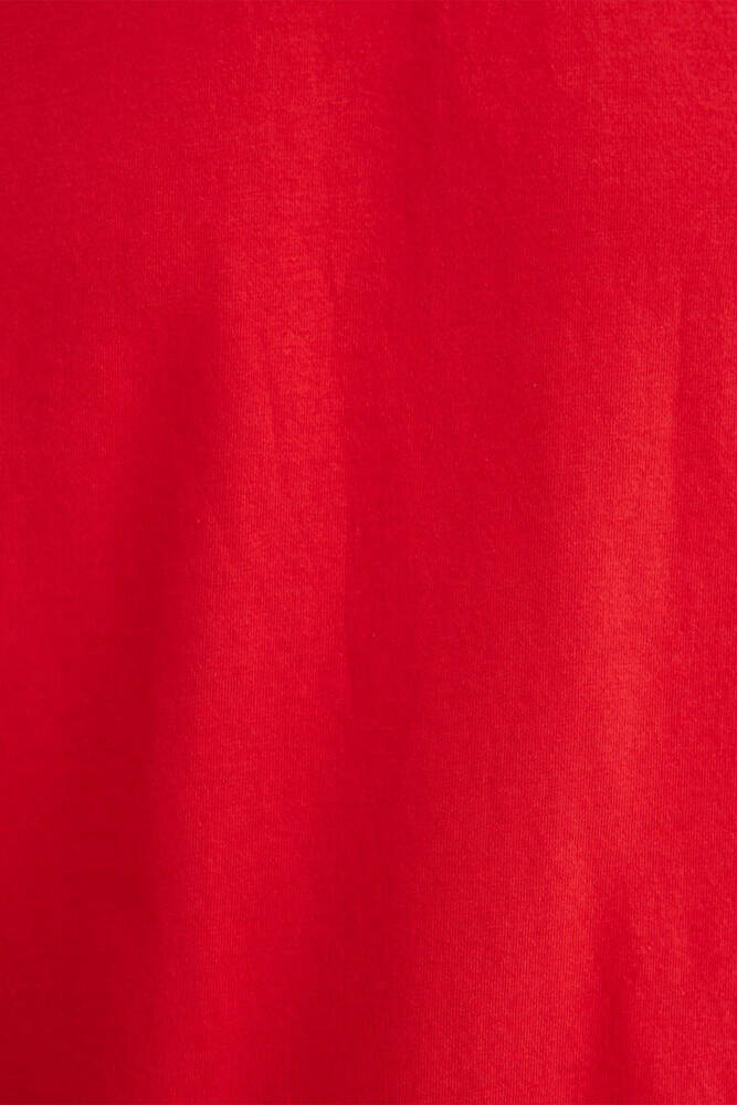 Erkek Logo Nakışlı Tişört 067074-70471 Kırmızı 