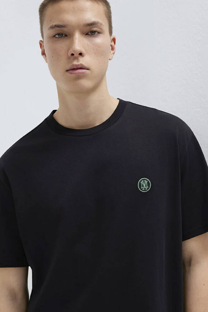 Erkek Logo Nakışlı Tişört 067074-900 Siyah 