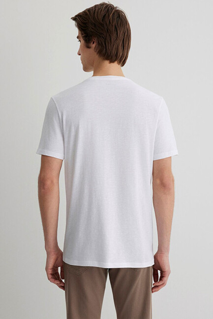 Erkek Logo Tişört 064681-620 Beyaz - Thumbnail