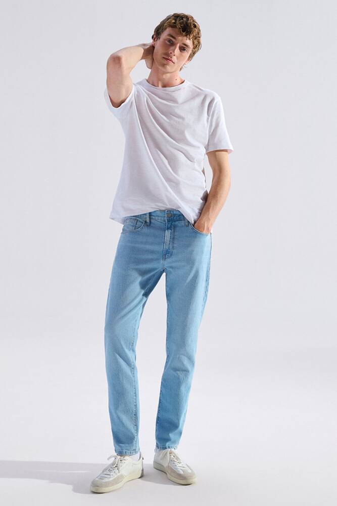 Erkek London Classic Comfort Jean Pantolon 0010172-A3259 Mavi 