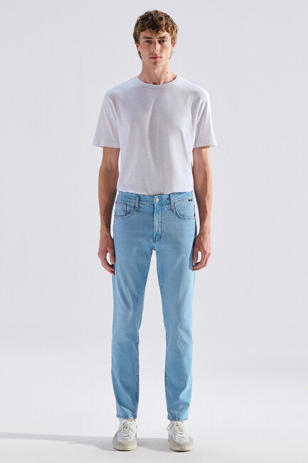 Erkek London Classic Comfort Jean Pantolon 0010172-A3259 Mavi (3)