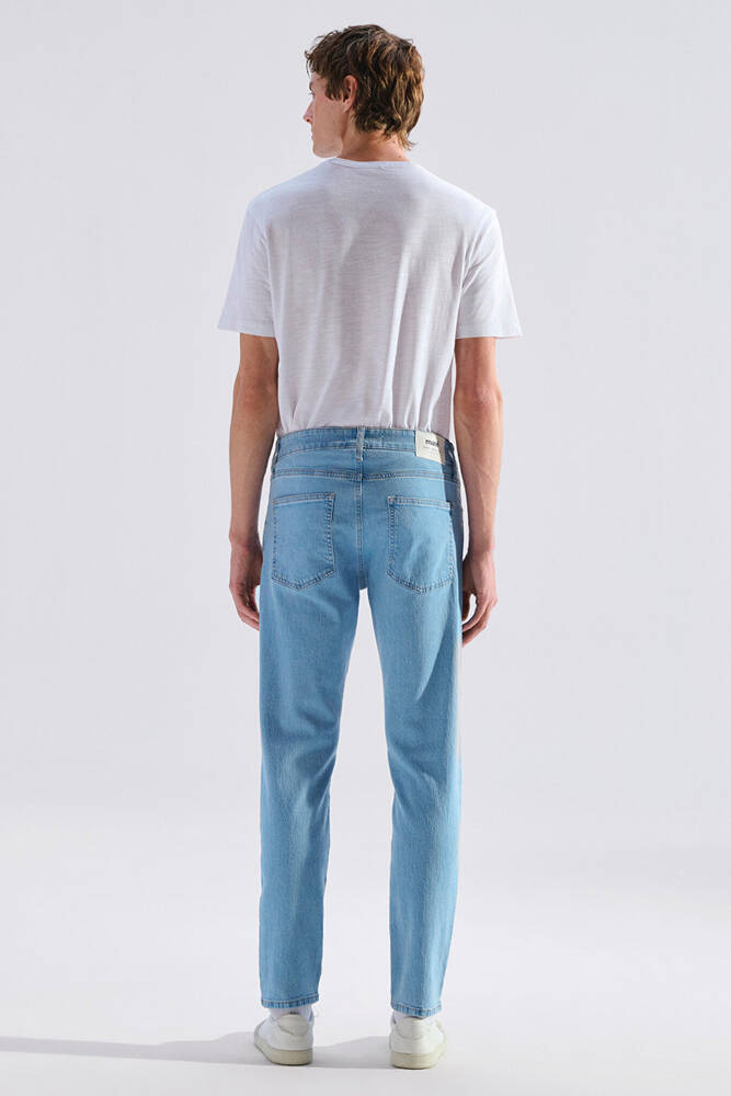 Erkek London Classic Comfort Jean Pantolon 0010172-A3259 Mavi 