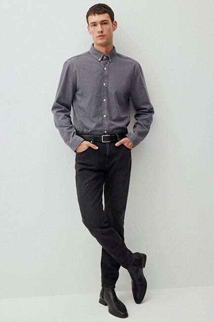 Erkek London Classic Jean Pantolon 0010172-87848 Gri (2)