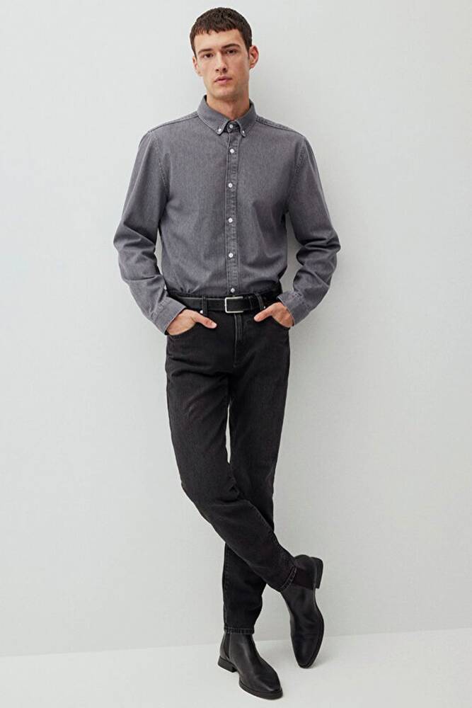 Erkek London Classic Jean Pantolon 0010172-87848 Gri 