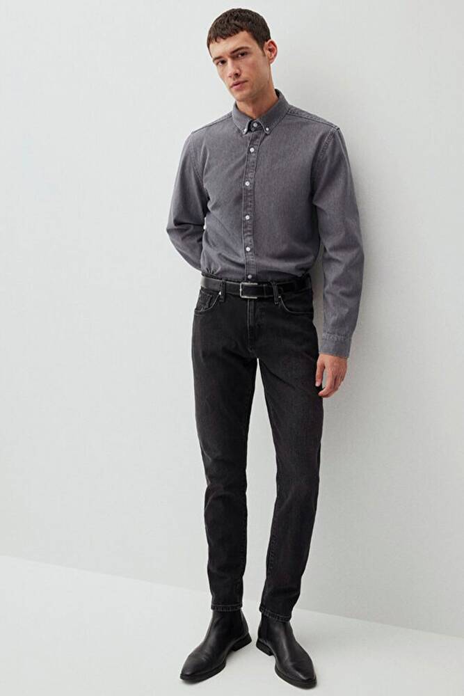 Erkek London Classic Jean Pantolon 0010172-87848 Gri 