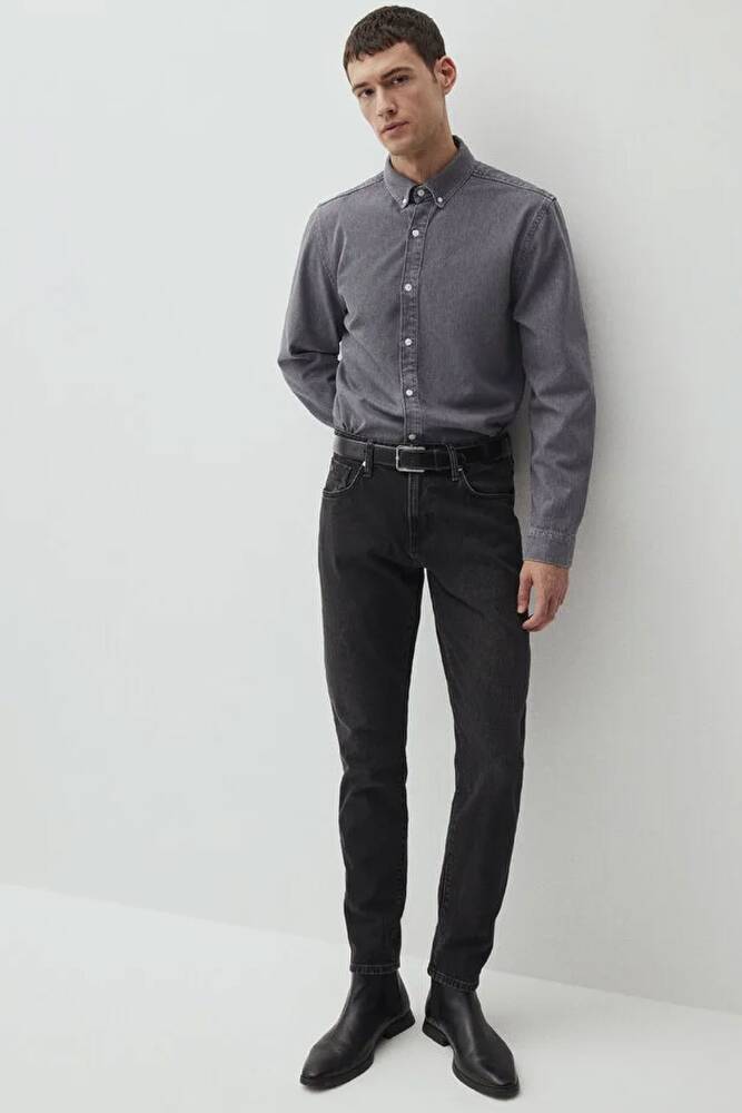 Erkek London Classic Jean Pantolon 0010172-87848 Gri 