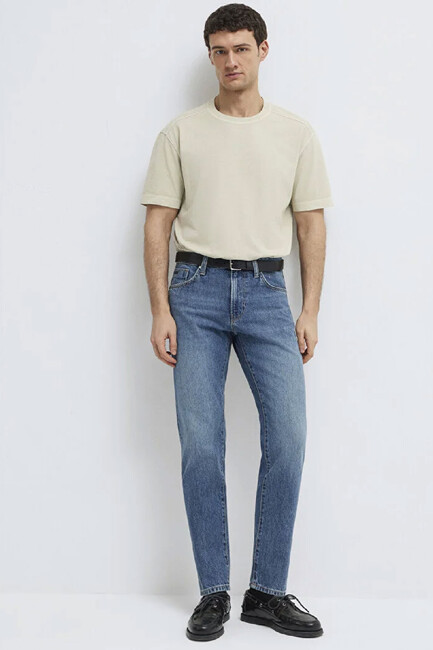 Erkek London Classic Jean Pantolon 0010172-A1724 Mavi (2)