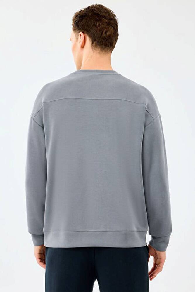 Erkek Loose Crewneck Sweat S2510041-1767 Gri 