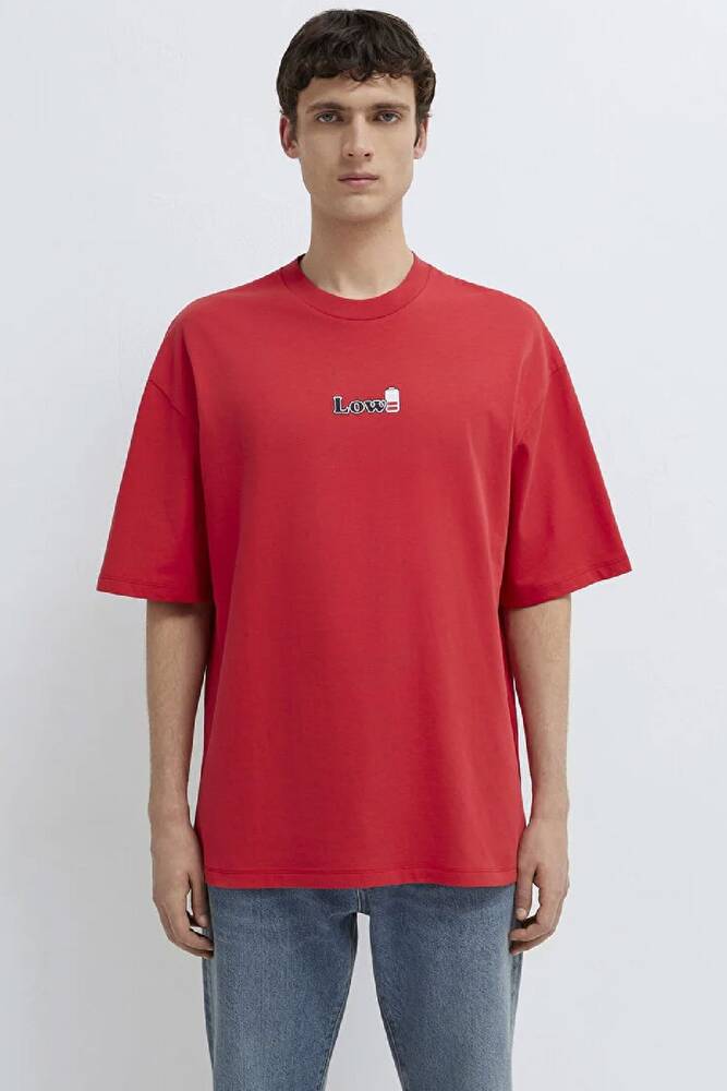 Erkek Low Battery Tişört 0613376-70428 Kırmızı 