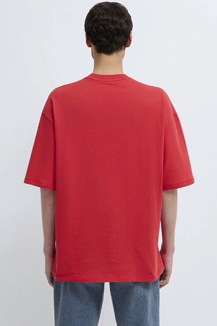 Erkek Low Battery Tişört 0613376-70428 Kırmızı - Thumbnail