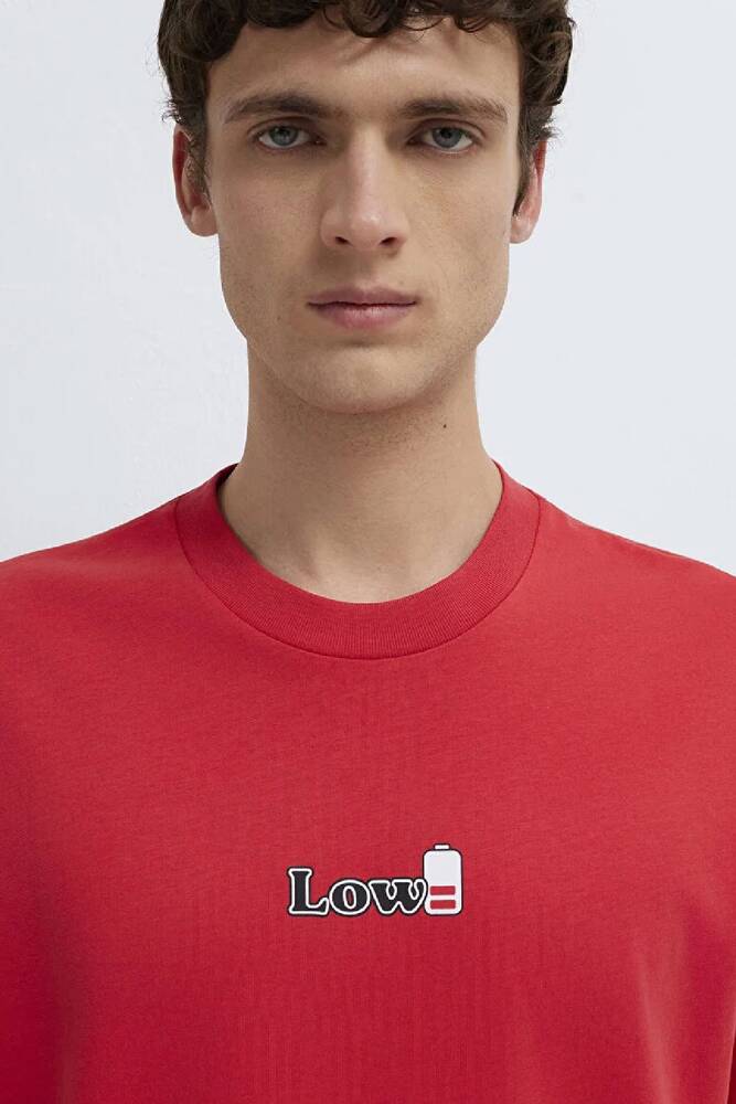 Erkek Low Battery Tişört 0613376-70428 Kırmızı 