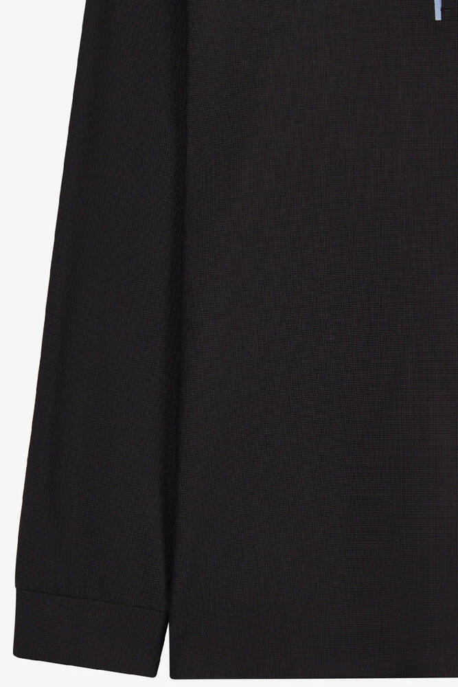 Erkek Ls Waffle Polo Tişört S2620148-3817 Siyah 